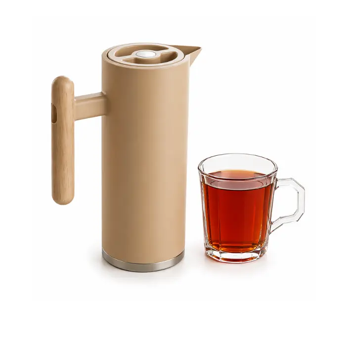 Stilvolle Thermoskanne - 1 Liter - Creme